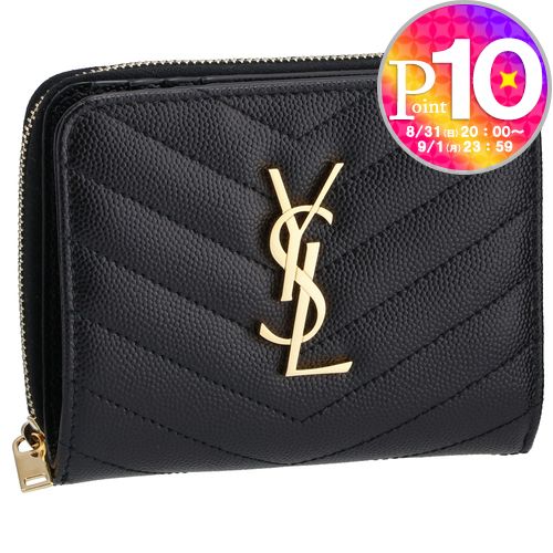 【31日20時〜28h限定ポイント10倍】 サンローランパリ 折財布 668288 BOW01 ブラック(1000 BLACK) SAINT LAURENT PARIS 【お取り寄せ】