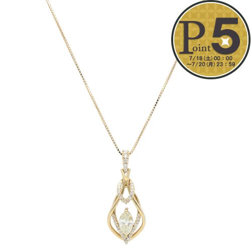  ジュエリー JEWELRY デザインネックレス K18イエローゴールド ダイヤモンド 