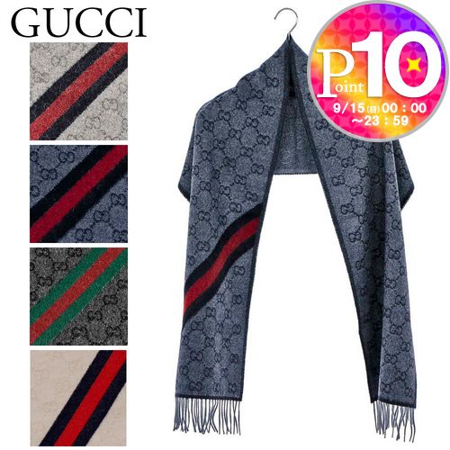 グッチ マフラー（レディース） 【6/4(火)20時～28時間限定ポイント5倍】 グッチ GUCCI マフラー 570603 3GB18 選べるカラー