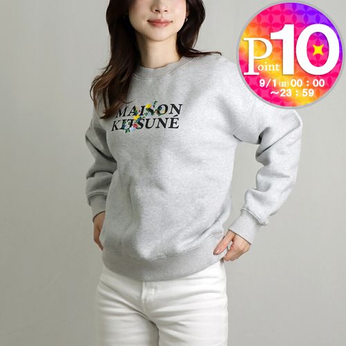 【14日20時〜28h限定ポイント5倍】 メゾンキツネ MAISON KITSUNE レディース トレーナー スウェット フラワーズコンフォートスウェット..