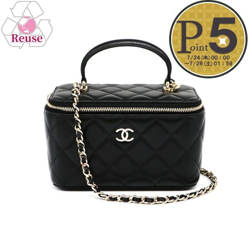 【リユース品】 シャネル CHANEL バッグ ショルダーバッグ マトラッセ ヴァニティ ココマーク チェーンショルダーバッグ AP2199 ブラック/ゴールド金具 【お取り寄せ】のサムネイル