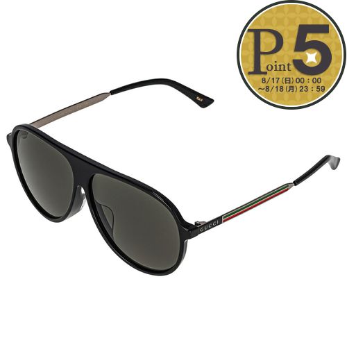 【17日0時～48h限定ポイント5倍】 グッチ GUCCI メンズ サングラス GG0829SA 001 ASI SUN MEN BLACK/RUTHENIUMGREY