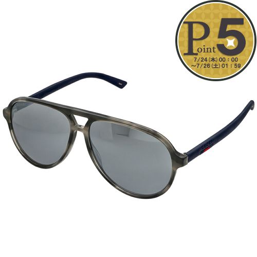 【7/19(土)20時〜28時間限定ポイント10倍】 グッチ GUCCI メンズ サングラス GG0423S 010 INT SUN MEN HABANA/BLUE GREY(4)