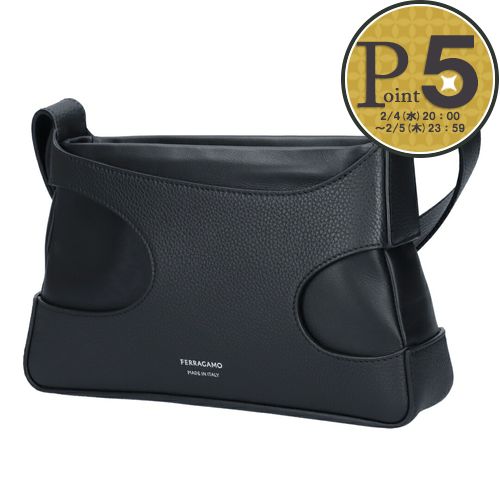 【4日20時～28h限定ポイント5倍】 フェラガモ FERRAGAMO ショルダーバッグ CUT OUT 214956 763397 NERO