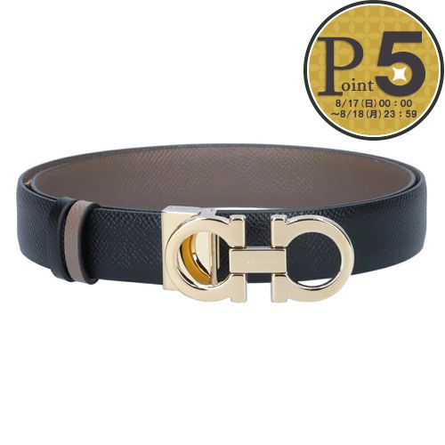 【17日0時～48h限定ポイント5倍】 フェラガモ FERRAGAMO レディース ベルト 23A565 715198 CARAWAY SEED/NERO