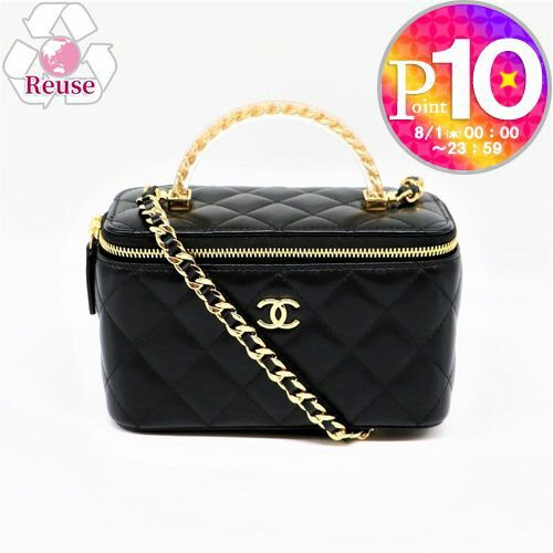 樂天商城 - 【14日20時〜28h限定ポイント5倍】 【リユース品】 シャネル CHANEL バッグ ショルダーバッグ マトラッセ バニティショルダーバッグ AP3768 ブラック/ゴールド金具 【お取り寄せ】