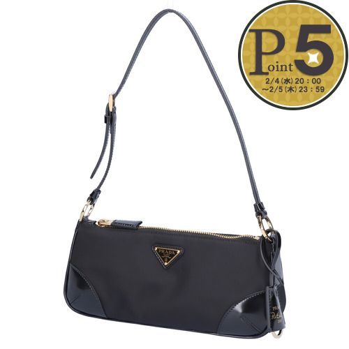 【4日20時～28h限定ポイント5倍】 プラダ PRADA ショルダーバッグ TESSUTO+SPAZZOL 1BC201 R789 F0002 NERO 【お取り寄せ】