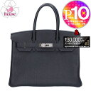 【9日20時〜28h限定ポイント10倍】【期間限定価格】 【リユース品】 エルメス HERMES バッグ ハンドバッグ バーキン30 ブラック/シルバー金具 【...