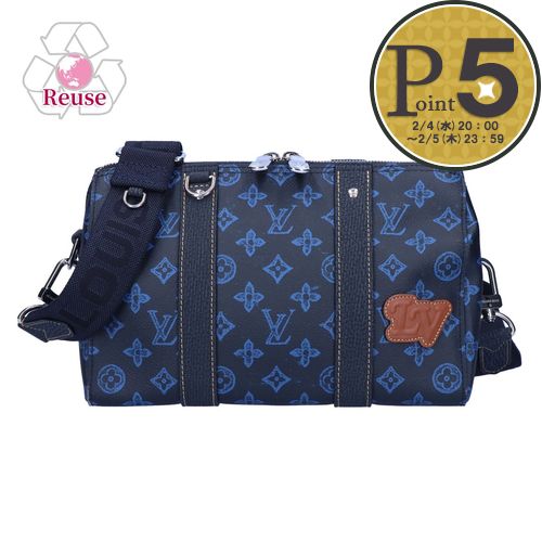 【4日20時～28h限定ポイント5倍】 【リユース品】 ルイヴィトン LOUIS VUITTON バッグ ショルダーバッグ シティーキーポル M46339 ブルー 【お取り寄せ】