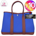 【9日20時〜28h限定ポイント10倍】【期間限定価格】 【リユース品】 エルメス HERMES バッグ ハンドバッグ ガーデンパーティTPM ブルー 【お取り...