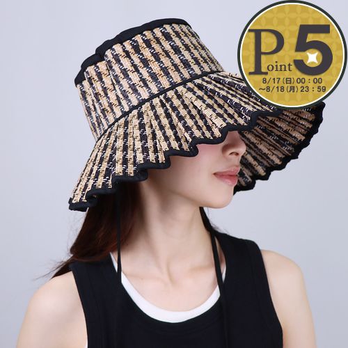 【17日0時～48h限定ポイント5倍】 ローナマーレイ LORNA MURRAY 帽子 ストローハット 麦わら帽子 LUXE SHELL HAT ROMA MAXI バイザー サンハット