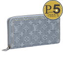 【7/24(木)0時~50h限定ポイント5倍】 ルイヴィトン LOUIS VUITTON 長財布 ウッシュデニム M13214 ジッピー・ウォレット ウッシュドグレー