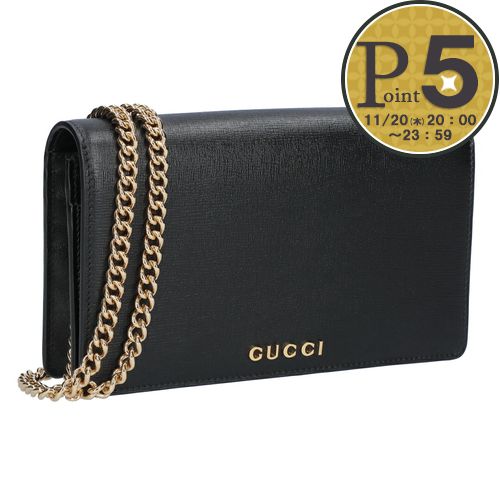 【20日20時〜4h限定ポイント5倍】 グッチ GUCCI チェーンウォレット ミラー付き ミニバッグ クラッチバッグ GUCCI SCRIPT グッチ スクリプト 772643 0OP0N 1000 【お取り寄せ】