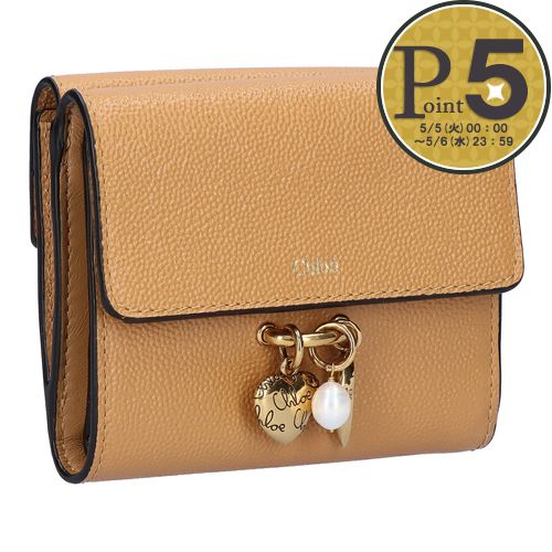 クロエ CHLOE 折財布 三つ折り財布 CHLOE CHARMS クロエチャームズ CH25AP976Q12 268 BISCOTTI BEIGE 【お取り寄せ】