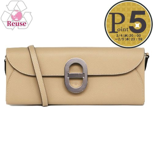 【4日20時～28h限定ポイント5倍】 【リユース品】 エルメス HERMES バッグ ショルダーバッグ シェーヌダンクルトゥーゴー ベージュ系/シルバー金具 【お取り寄せ】