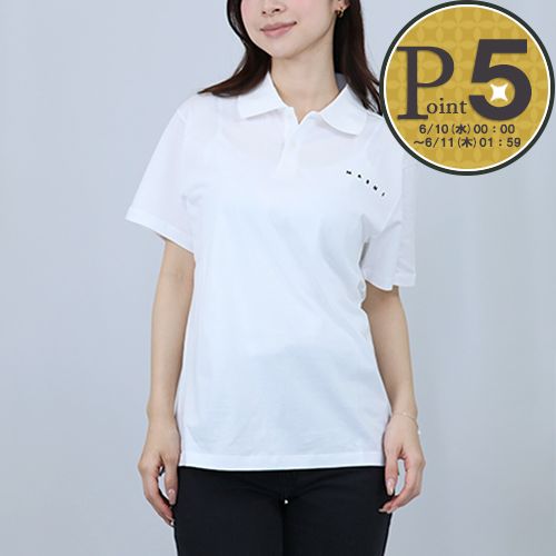 Polo Shirt - 【4日20時〜28h限定ポイント5倍】 マルニ MARNI キッズ レディース ポロシャツ MT309U M01770 M00RF 0M100 WHITE