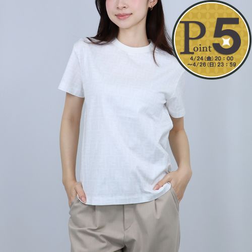 樂天商城 - 【14日20時〜28h限定ポイント5倍】【期間限定価格】 フェンディ FENDI キッズ レディース 半袖Tシャツ T-SHIRT JERSEY FF JUI181 ATRV ズッカ柄 FF柄 大人もOK