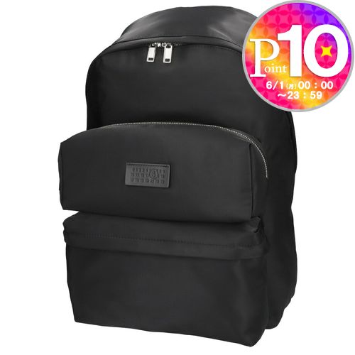 乐天商城 - 【1日0時〜24h限定ポイント10倍】 エムエムシックス メゾンマルジェラ MM6 MAISON MARGIELA バッグ リュックサック バックパック SB5WA0006P8504 T8013 BLACK ブラック
