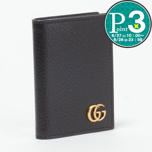 gucci///////////////\' - 【27日10時〜38h限定ポイント3倍】 グッチ GUCCI カードケース 428737 DJ20T 1000 ブラック 【GG MARMONT：GGマーモント】 【お取り寄せ】
