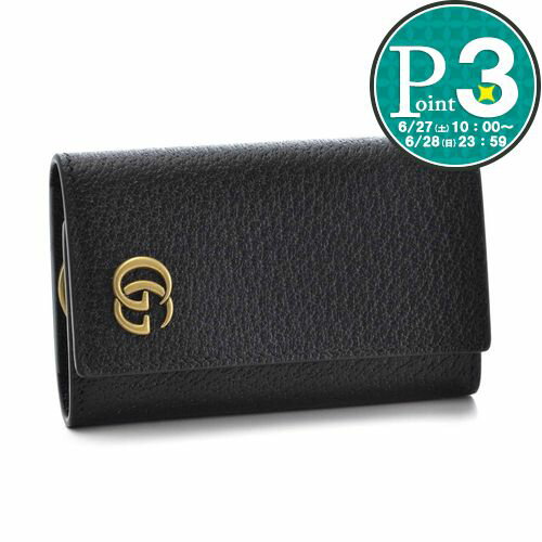 【27日10時〜38h限定ポイント3倍】 グッチ GUCCI キーケース 435305 DJ20T 1000 【MEN’S GG MARMONT】 NERO 【お取り寄せ】