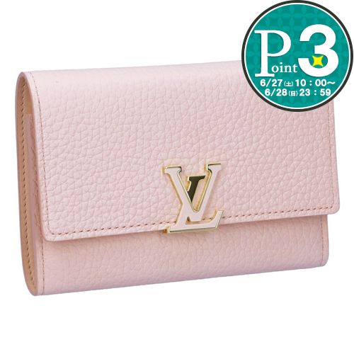  ルイヴィトン LOUIS VUITTON 折り財布　三つ折り財布 ポルトフォイユ・カプシーヌ コンパクト M82361