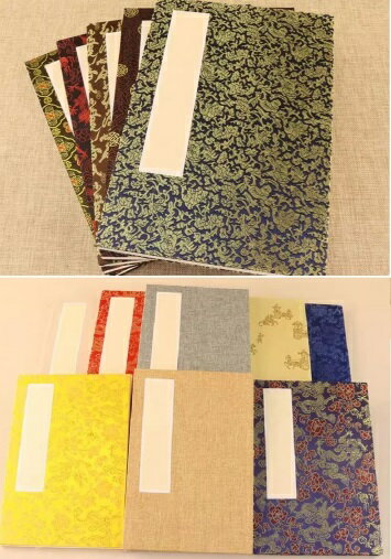 折本（屏風折）　19.0x11.0cm　20.0x14.0cm 6折12面　半生熟宣紙　長方型　写経　印譜　御朱印帳