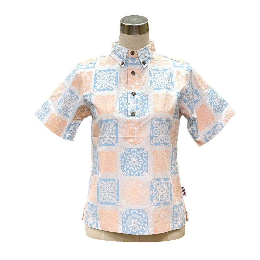 乐天商城 - ハワイアンキルト風プルオーバーシャツ