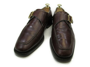 CALVER (キャリバー)7.5 / (26.0cm〜26.5cm) イタリア製・モンクストラップ送料無料 メンズシューズ 紳士 靴 中古 ビジネス カジュアル メンテナンス済