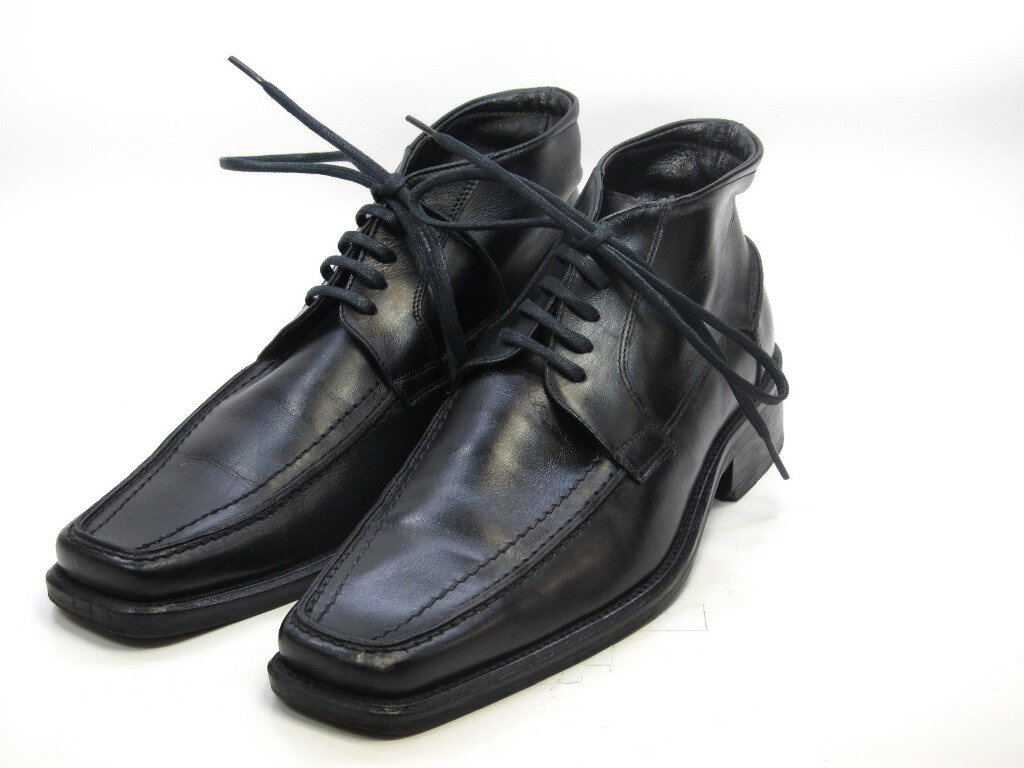 【中古】【送料無料】ANTONIO RUFO38 / (24.0cm〜24.5cm) イタリア製・チャッカブーツメンズシューズ 紳士 靴 ビジネス カジュアル メンテナンス済