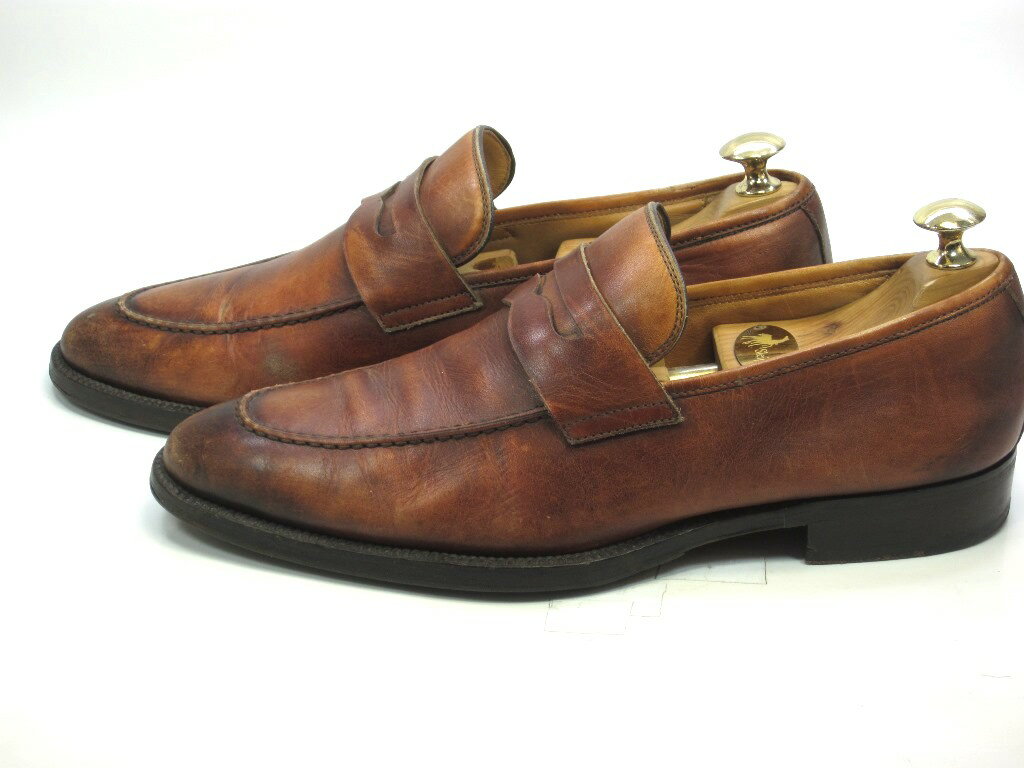 【中古】【送料無料】MAGNANNI (マグナーニ)7 / (25.0cm〜25.5cm) スペイン製・スリッポンメンズシューズ 紳士 靴 ビジネス カジュアル メンテナンス済