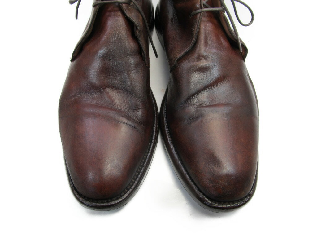 【中古】【送料無料】LOREN'S (ロレンス)43 / (27.0cm〜27.5cm) スペイン製・チャッカブーツメンズシューズ 紳士 靴 ビジネス カジュアル メンテナンス済