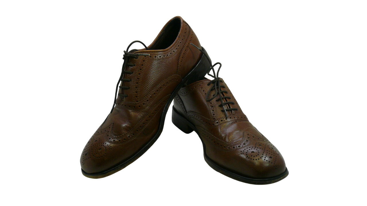 【中古】【送料無料】FLORSHEIM8.5 D (26.0cm〜26.5cm) ウイングチップメンズシューズ 紳士 靴 ビジネ..