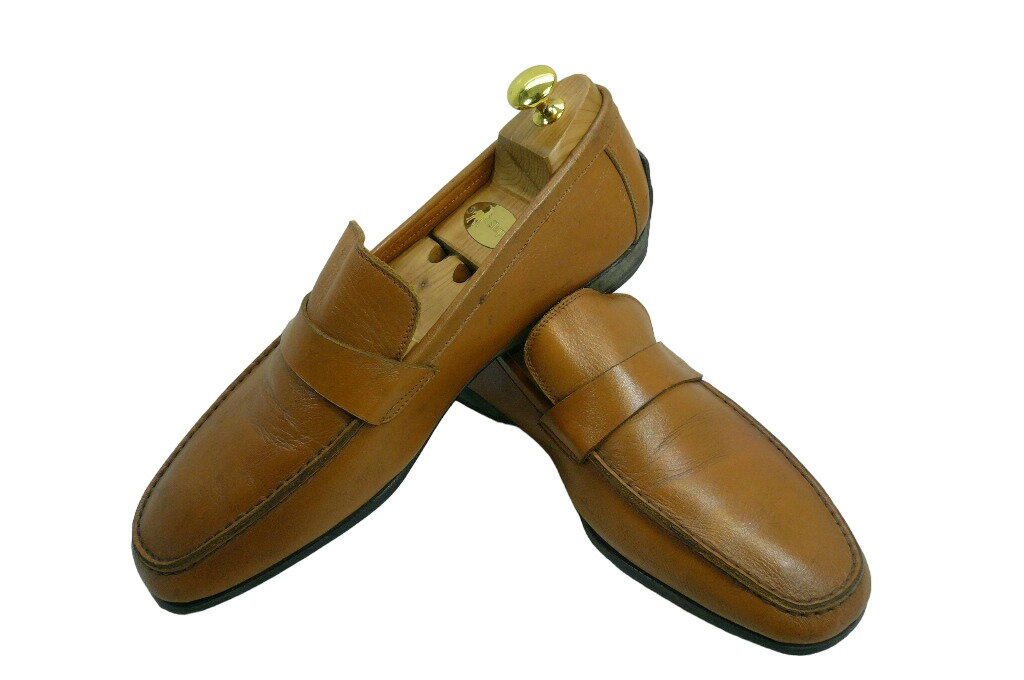 【中古】【送料無料】Salvatore Ferragamo (サルバトーレ・フェラガモ)N/A / (26.5cm〜27.0cm) レザーローファーメンズシューズ 紳士 靴 ビジネス カジュアル メンテナンス済
