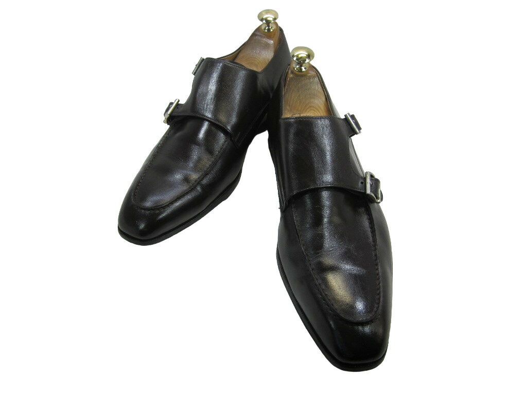 【中古】【送料無料】CAVALIENI (カヴァリーニ)265 (26.5cm〜27.0cm) ダブルモンクストラップレザーシューズメンズシューズ 紳士 靴 ビジネス カジュアル メンテナンス済