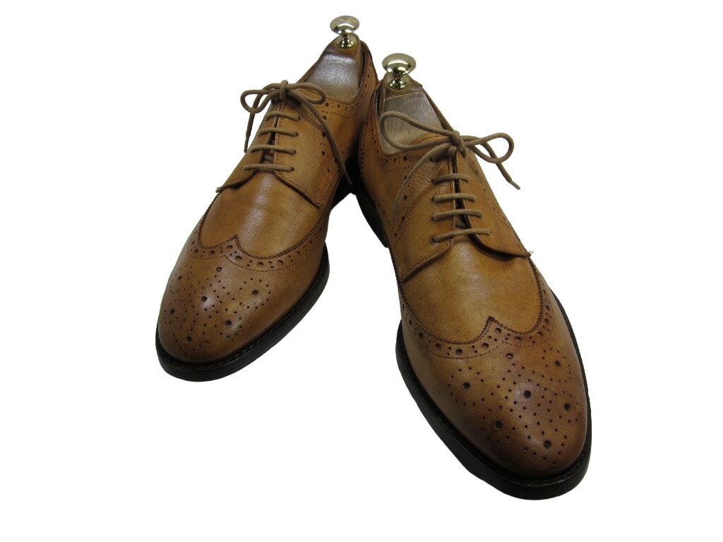 【中古】【送料無料】ARCO VALENO265 M (26.5cm〜27.0cm) ウイングチップメンズシューズ 紳士 靴 ビジネス カジュアル メンテナンス済