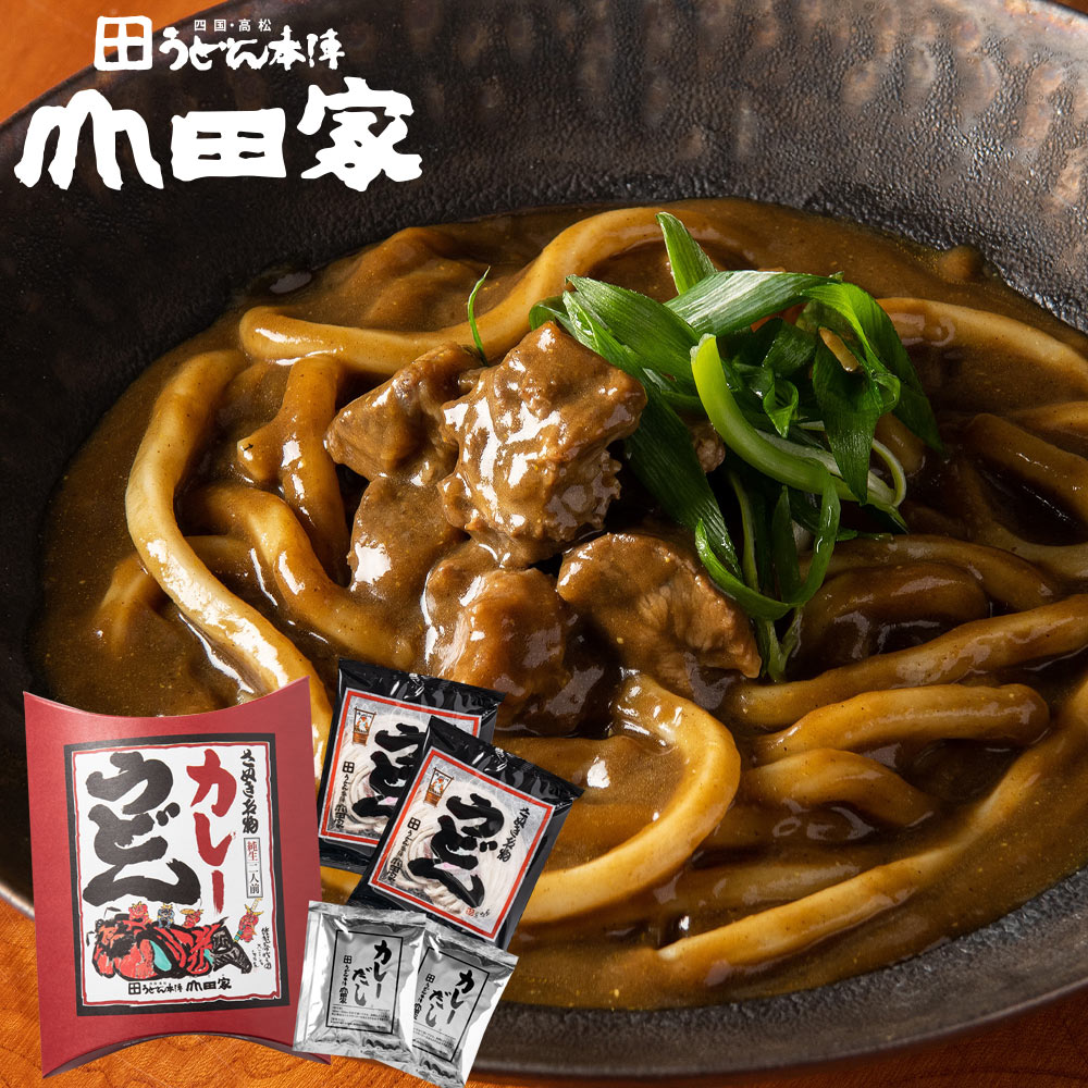 楽天1日4千人が行列！うどん本陣山田家テレビでおなじみ！大人気のカレーうどん　純生讃岐カレーうどん　2人前　手土産などにおすすめ！【CR-2】※CR-2Rと内容は同じです。こちらは普通便で発送致します。送料別