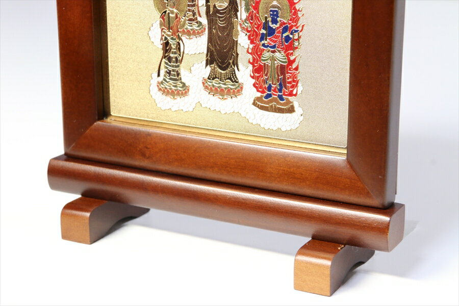 仏具 掛け軸 置き軸■十三佛 お盆 初盆 レーザー彫金加工■額付（高さ20cm×幅13.5cm×奥行き1.7cm） 神棚 神具 仏具 盆提灯 やまこう 山幸