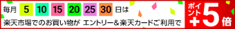 楽天カードご利用でポイント+５倍