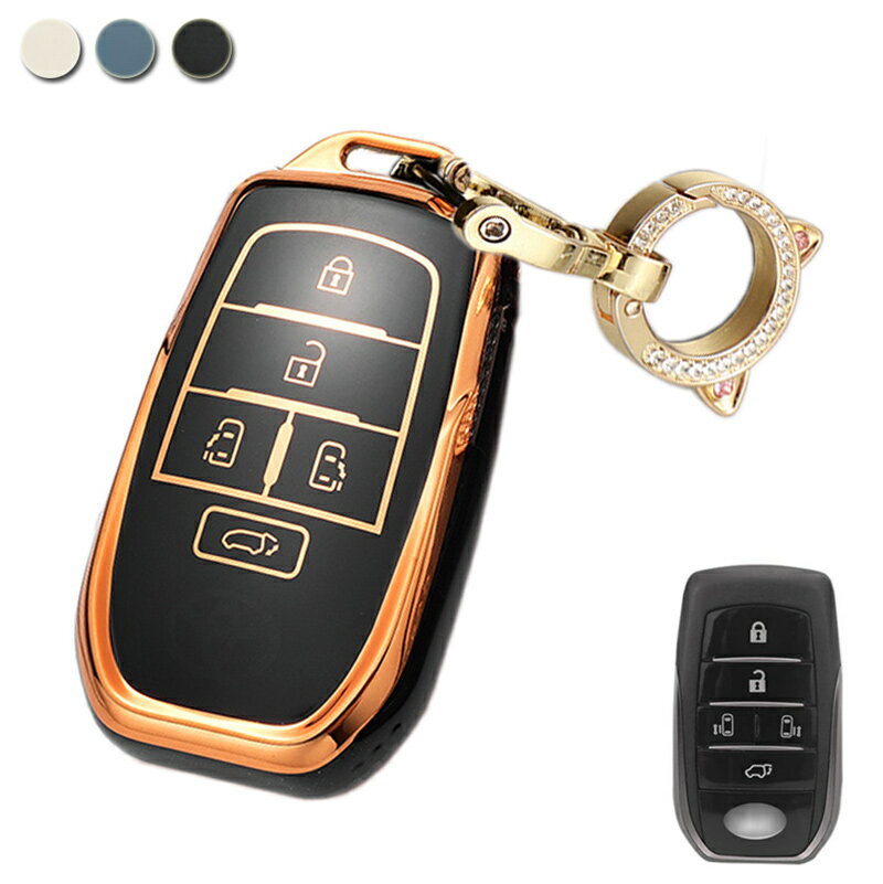 楽天yinali送料無料 ONTTO トヨタに適用 スマートキーケース 保護 キーカバー 電気メッキ 可愛い 猫型バックル TOYOTA用 トヨタG 新型アルファード30系 新型ヴェルファイア30系 ベルファイヤー30系 クラウン マークX RAV4等 ショートバックル 男女兼用 防水 防傷 高品質 TPU 贈り物