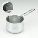 タケコシ ミルクパン800ml目盛り付き注ぎ口と目盛りがついて便利!オールステンレスコンパクトサイズ片手鍋内径12cm<安心の日本製>【頑張って送料無料!】