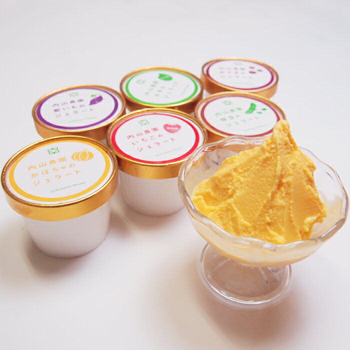 【低農薬・有機栽培】新潟県産食材を使用した内山農園のジェラートセット!6種類のフレーバーをお届け!いちご、お米、かぼちゃ、紫いも、あずき、枝豆のアイスオーガニックマクロビオティックプレゼント・贈答用にも最適【頑張って送料無料!】