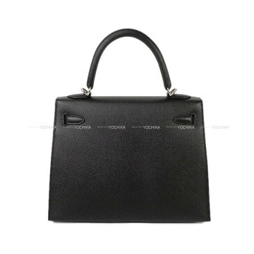 【キャッシュレスポイント還元★】HERMES エルメス ハンドバッグ ケリー25 外縫い 黒(ブラック) エプソン シルバー金具 新品 (HERMES handbags Kelly 25 sellier Black Epsom SHW[Brand New][Authentic])【あす楽対応】#yochika