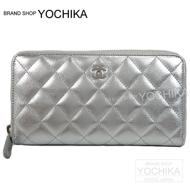 ȥ`ǥݥ107/27CHANELͥޥȥå饦ɥեʩ`LؔЩ`ॹA50097Ʒͬйš([Pre-Loved]CHANELmatelasseroundlongwalletSilverA50097)S꡿S_װ#yochika