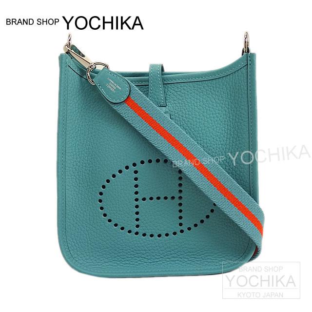 【ご褒美に★】HERMES エルメス ミニ エヴリン アマゾン 16 TPM ショルダーバッグ ブルーサンシールXフーオレンジ トリヨン 新品 (HERMES Mini Evelyne Amazon 16 TPM Blue Saint Cyr/Feu Orange[Brand new][Authentic])【あす楽対応】#よちかのサムネイル