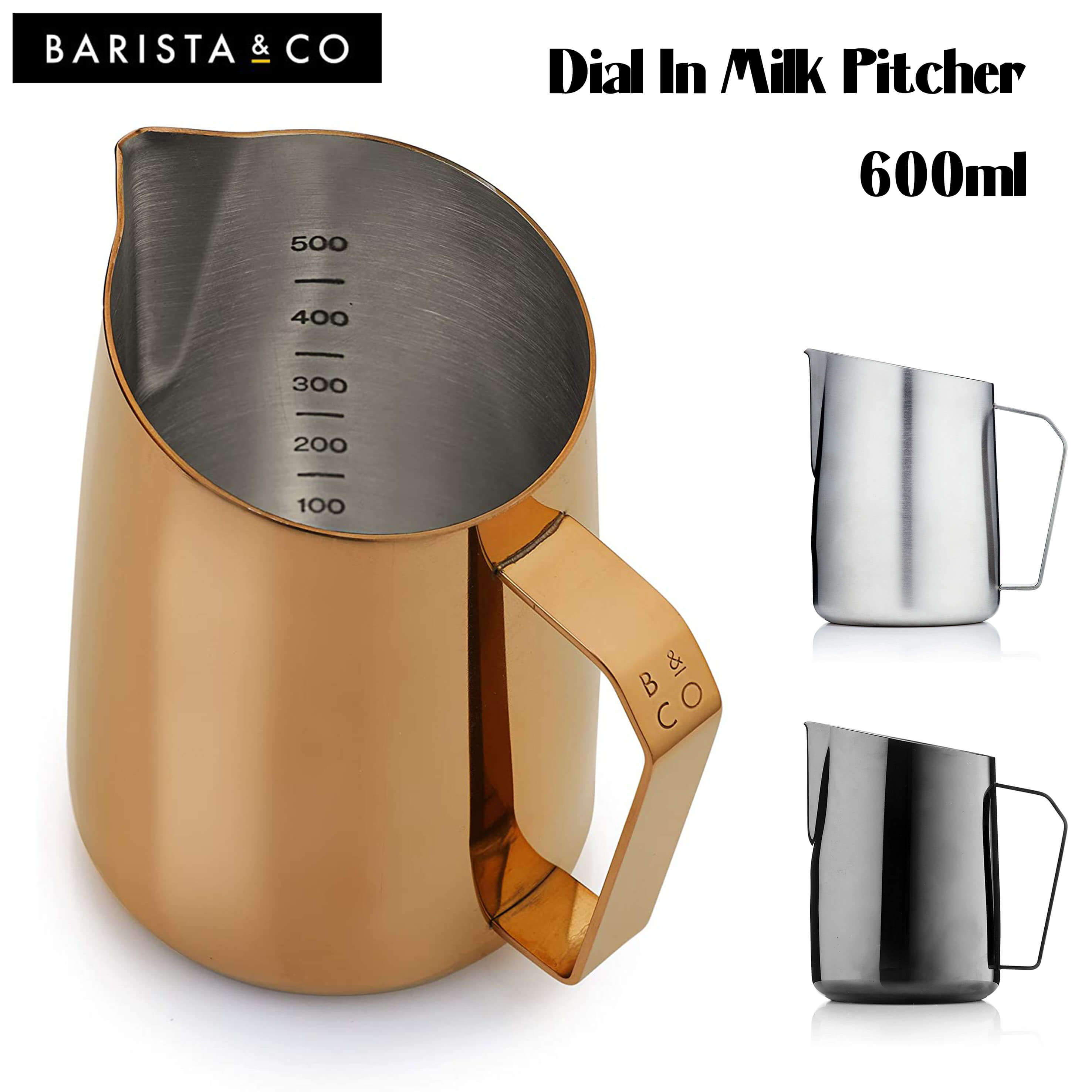 ミルクピッチャー 600ml Barsita&Co バリスタアンドコー バリスタコー Dial In Milk Pitcher ダイヤルインミルクピッチャー ピッチャー ラテアート 計量カップ あす楽 翌日お届け