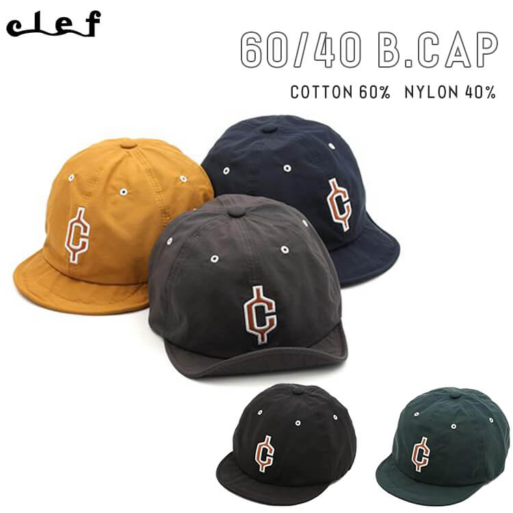 クレ 帽子 メンズ clef クレ 60/40 B.CAP ソフトバイザーキャップ ロクヨン 帽子 WIRED BRIM 汗止め サイズ調整機能付き あす楽