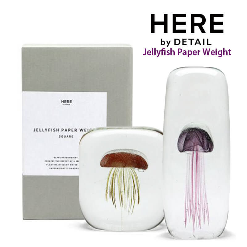 ジェリーフィッシュ ペーパー ウェイト HERE Jellyfish Paper Weight グラスオブジェ くらげ ハンドメイド インテリア 雑貨 プレゼント