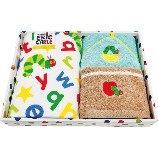 【のし無料】送料無料 はらぺこあおむし フェイス・ループ付きウォッシュタオルセット HP2007 綿100％ フェイスタオル ループ付きウォッシュタオル タオルギフト 内祝い・贈り物に【 もらって嬉しい 女性に喜ばれるギフト ブランド 高級感 法人 手土産】