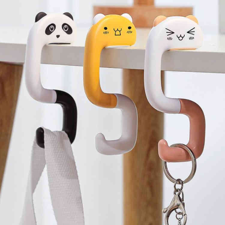 可愛い ホルダー フック デスク しっかり 引っ掛け テーブル バッグ 2個入り バッ...