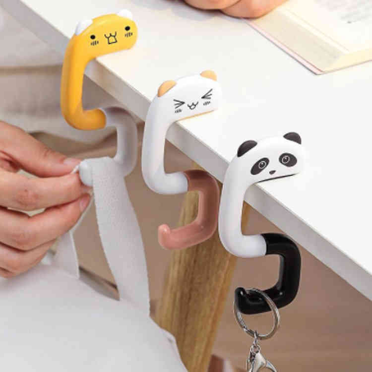 可愛い ホルダー フック デスク しっかり 引っ掛け テーブル バッグ 2個入り バッ...